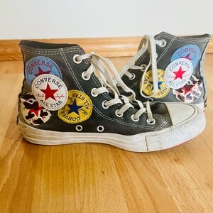 Converse Black and White High-Top Sneakers with Classic Design